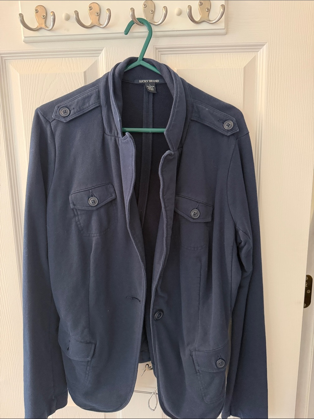 Lucky Brand Navy Military-Style Field Jacket
